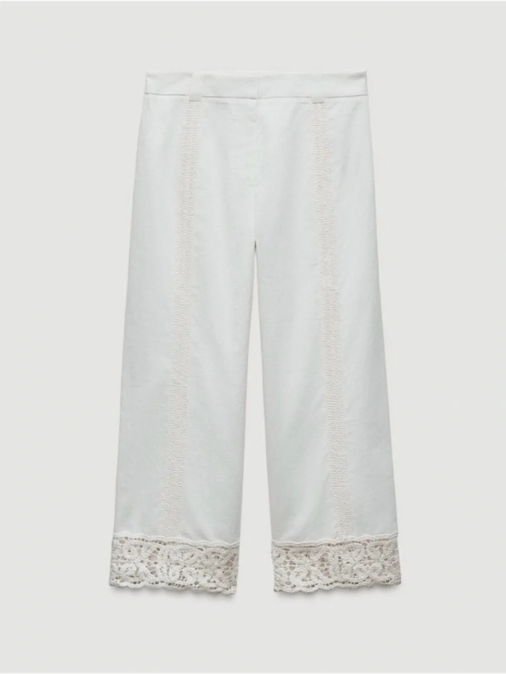 ZARA Crochet Hem Cropped Pants